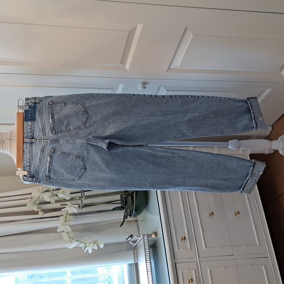 Abercrombie & Fitch Womens 90's Straight Ultra High Rise Light Wash Jeans 29 XL - Picture 4 of 9